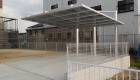 愛知県岡崎市の新築エクステリア;広々駐車場で機能性重視なナチュラルモダン外構