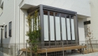 愛知県岡崎市の新築エクステリア;庭とお部屋をつなげるガーデンルームが演出するくつろぎ空間