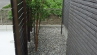 愛知県安城市の新築エクステリア;スタイリッシュで機能性の高い目隠しフェンス
