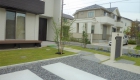 愛知県岡崎市の新築エクステリア;広々としたお庭を贅沢にデザインしたオープン外構