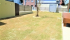 愛知県岡崎市の新築エクステリア;広いお庭と緑の芝生が美しい外構