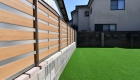 愛知県岡崎市の新築エクステリア;人工芝が美しい広々としたお庭