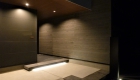 愛知県岡崎市の新築エクステリア：蹴込み部分のLED照明