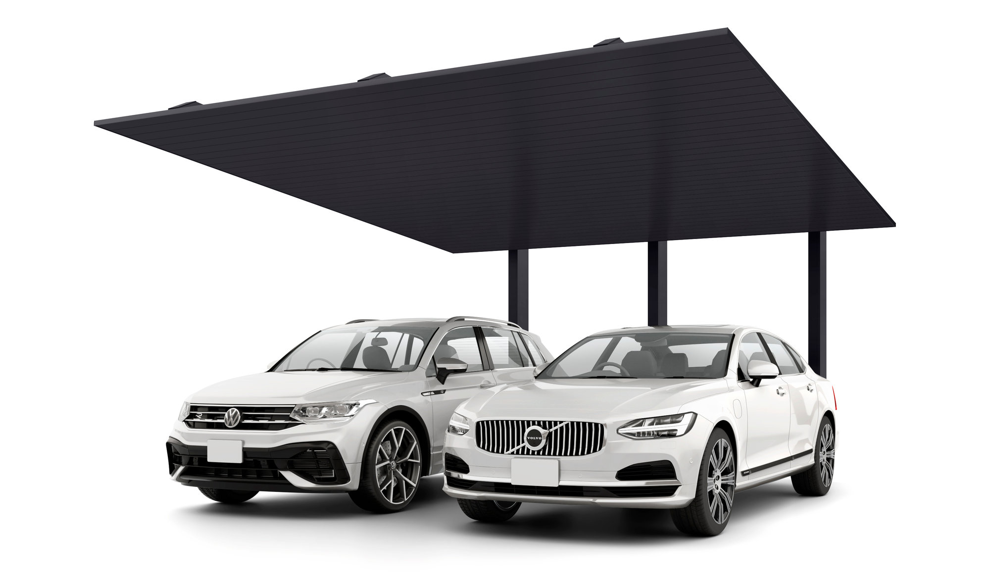 カーポートSC後方支持のダスクグレー