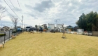 豊田市の新築エクステリア：天然芝が広がるドッグラン