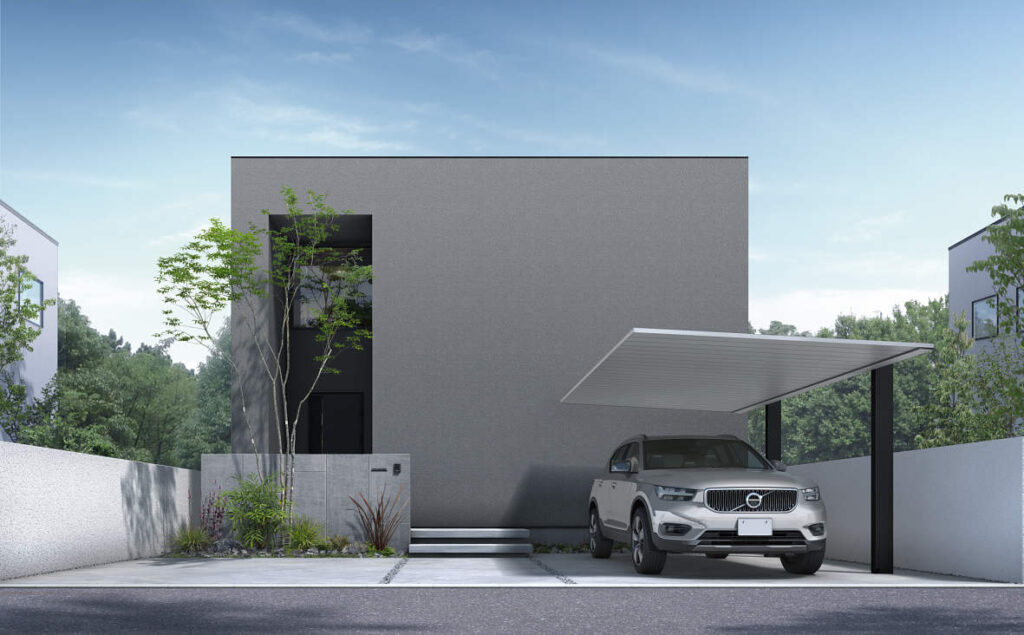 三協アルミ:プレーンルーフ 600タイプ 1台用50-30 H22 9J(SJ-K2)色