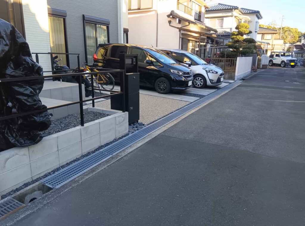 岡崎市の外構リフォーム：カーポート設置前
