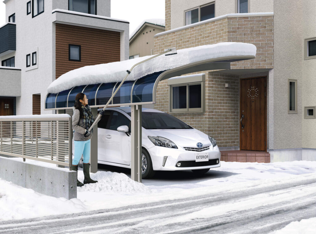 カーポートの雪下ろし