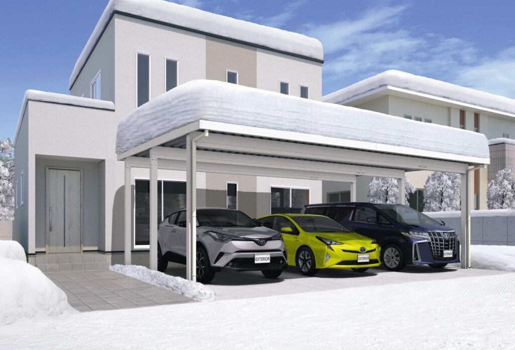 積雪に強いカーポート