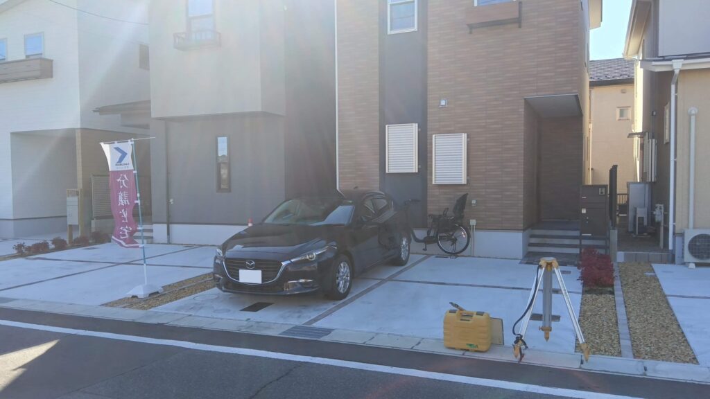 刈谷市の外構リフォームにおけるカーポート設置前の様子
