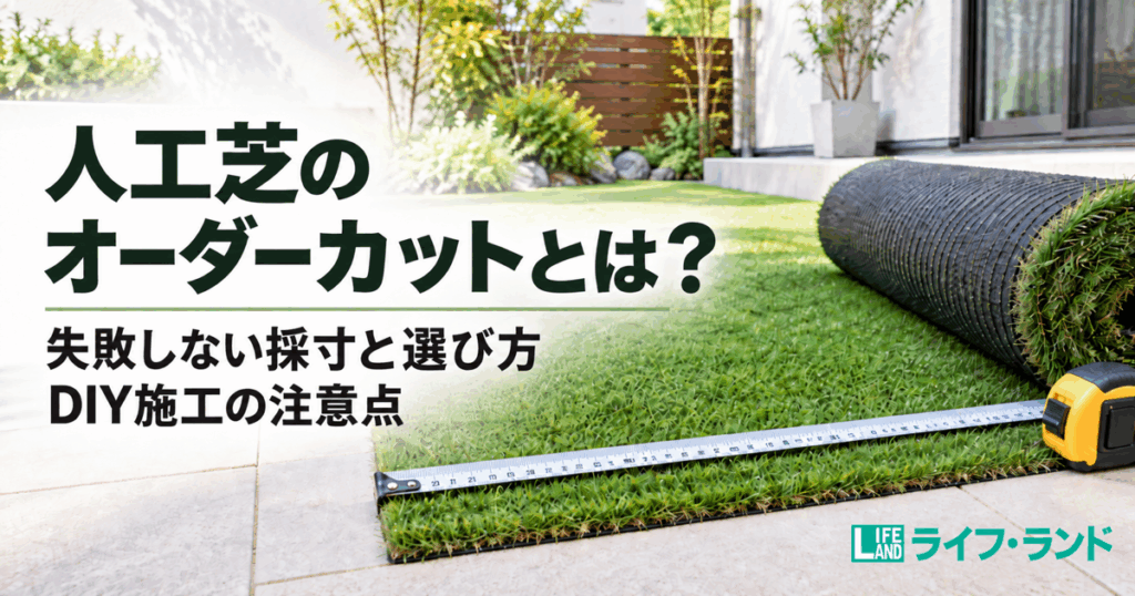 人工芝のオーダーカットとは？失敗しない採寸と選び方、DIY施工の注意点